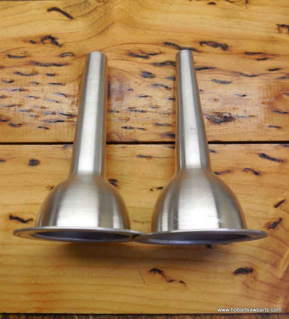 HOBART STYLE #22 ALUMINUM STUFFING HORNS 3/4" & 1/2" SOLD IN PAIRS